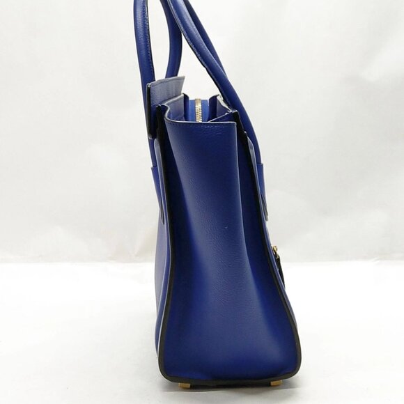 CELINE Hand Bag Navy Blue Leather mon808-100625 - Picture 4 of 16